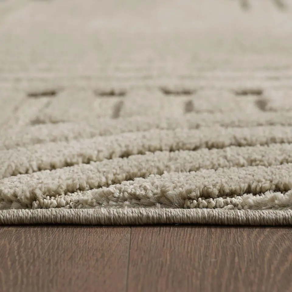 Modern Japandi Vloerkleed - Beige - Boho Scandinavisch - 160x230 cm Laagpolig