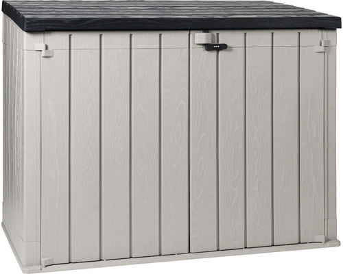 Stora Way Plus 2XL afvalbak, fietsenstalling inclusief gasveren, 178 x 109 x 140 cm, grijs