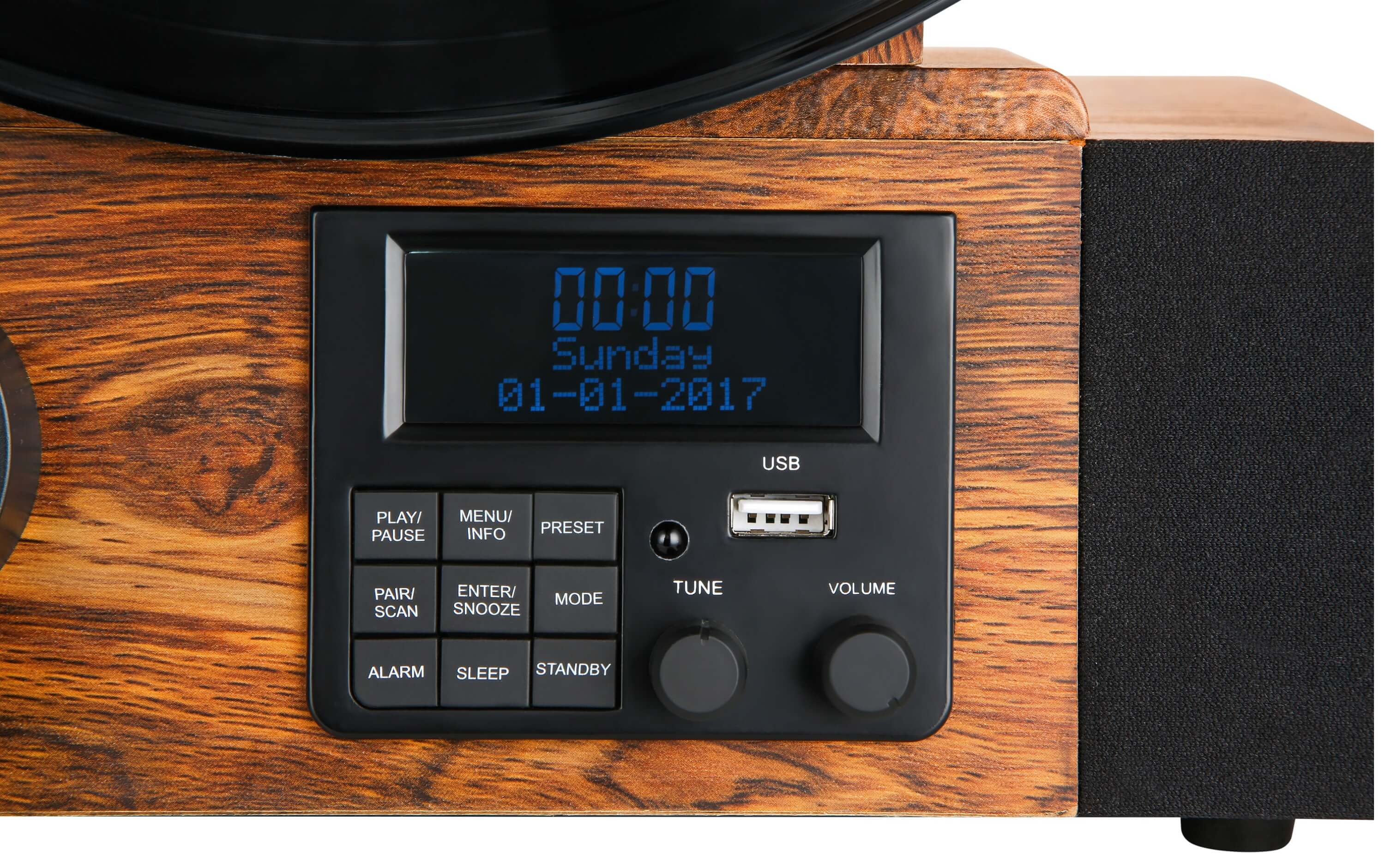 Cyberlux Vertikal Plattenspieler USB Bluetooth DAB+ Fernbedienung