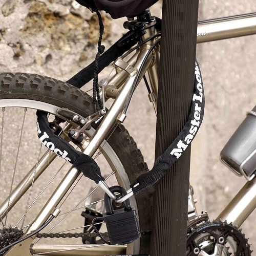 Antivol chaîne - à cadenas 40 mm  - 90 cm x 6 mm - noir