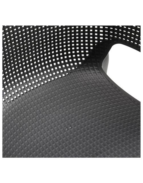Keter Stoel Elisa - Tuinmeubelen - 62.5x57x79cm cm Antraciet Stapelbaar