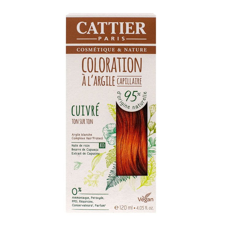Kit capillaire à l'argile coloration cuivré ton sur ton 120ml