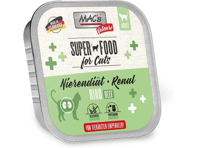 MAC's Nassfutter Vetcare Rind Nierendiät 100 g Diät-Alleinfuttermittel bei chronischer Niereninsuffizienz