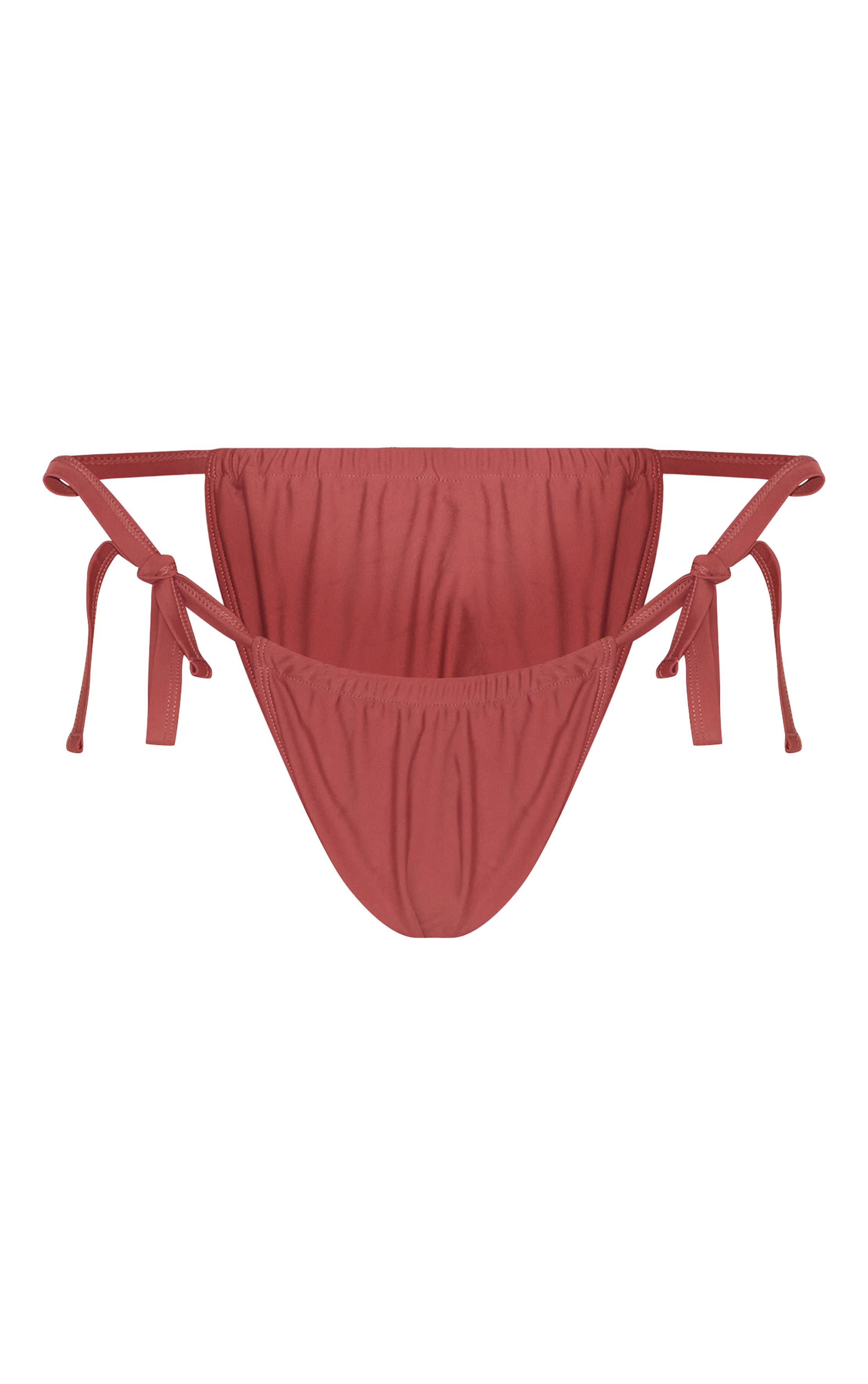 Rouille Bas De Bikini Tanga Basique Plus Avec Liens Sur Les Côtés