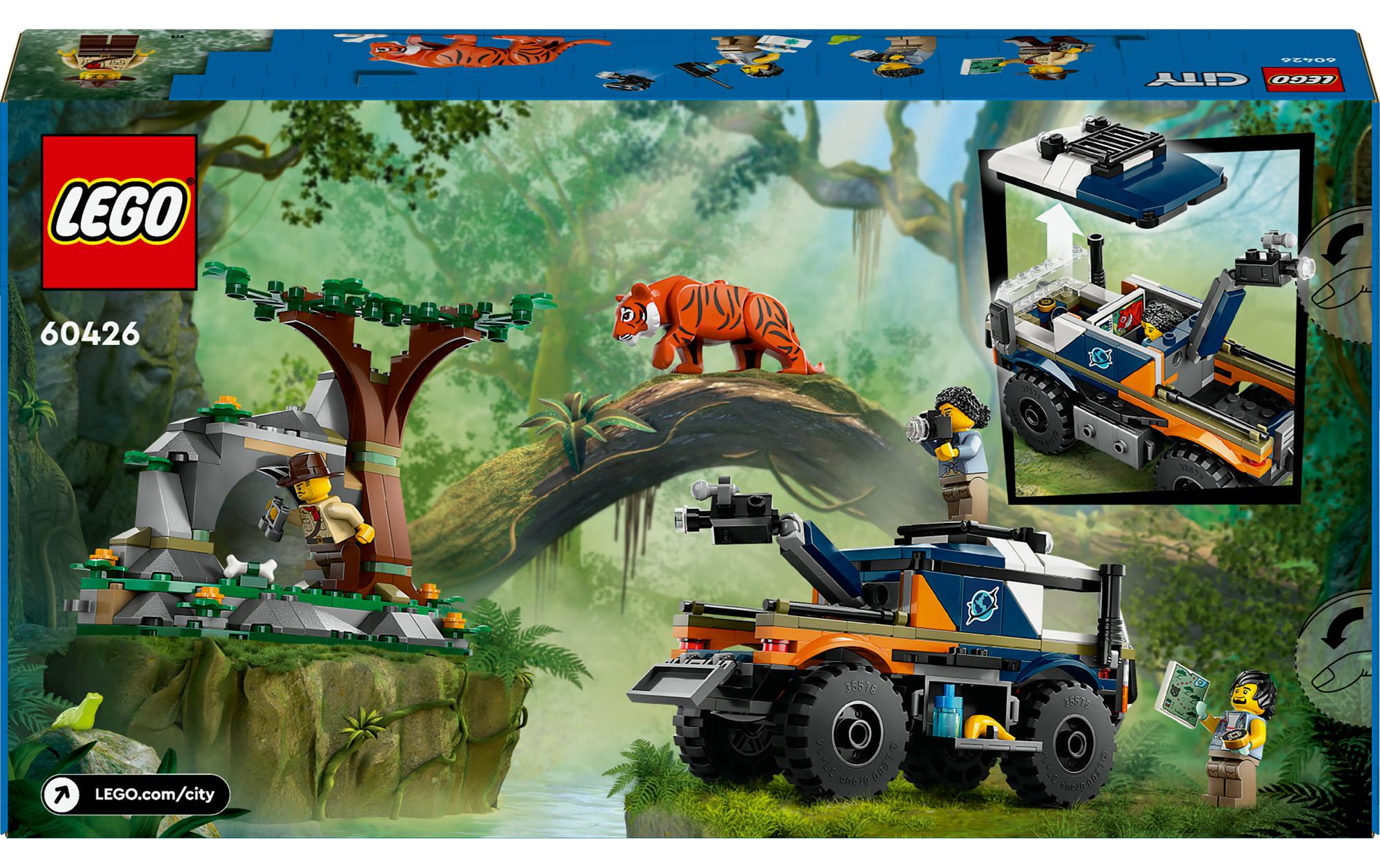 City Dschungelforscher-Truck 60426Wildnis-Spielset mit coolem Zubehör