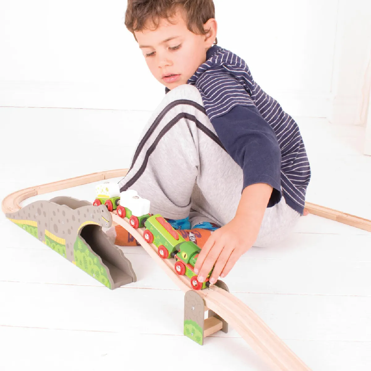 Bigjigs Rail Pont de Dinosaures Bronto Riser
