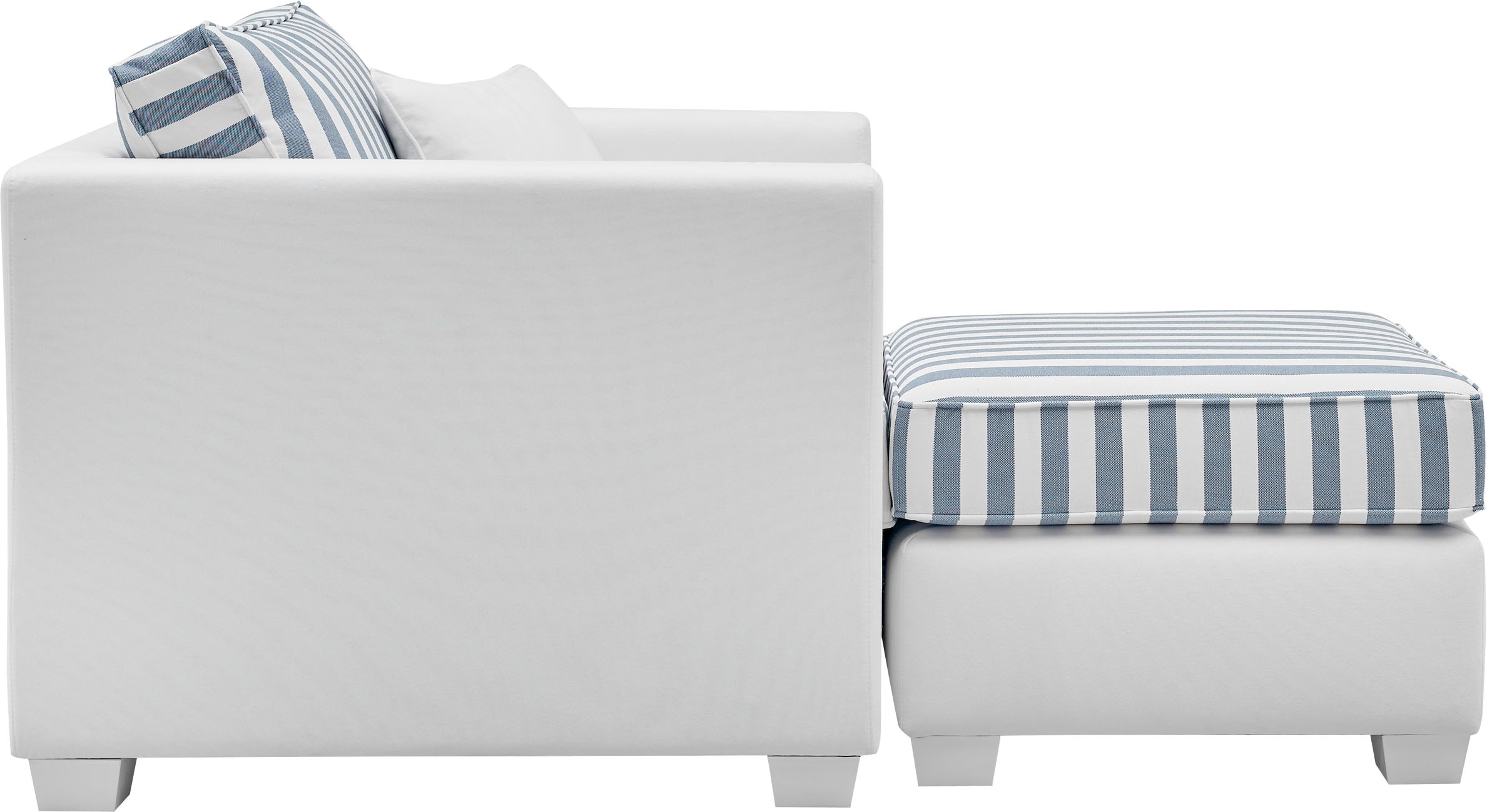 Home affaire Sitzgruppe »CALIFORNIA« 2 Stk. tlg. maritimer Landhausstil, Sessel mit passenden Hocker 65x65 cm