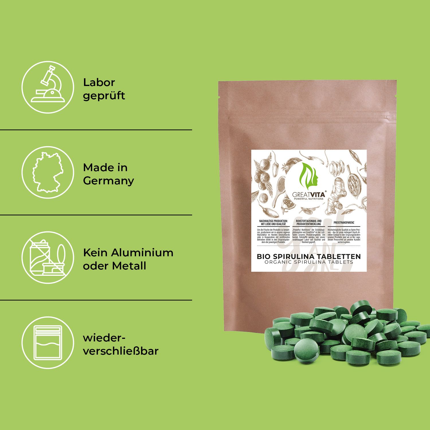 GreatVita Bio Spirulina Tabletten