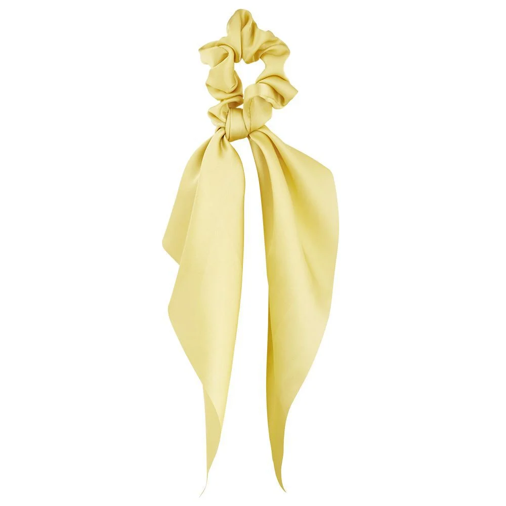 Chouchou foulard long jaune doré
