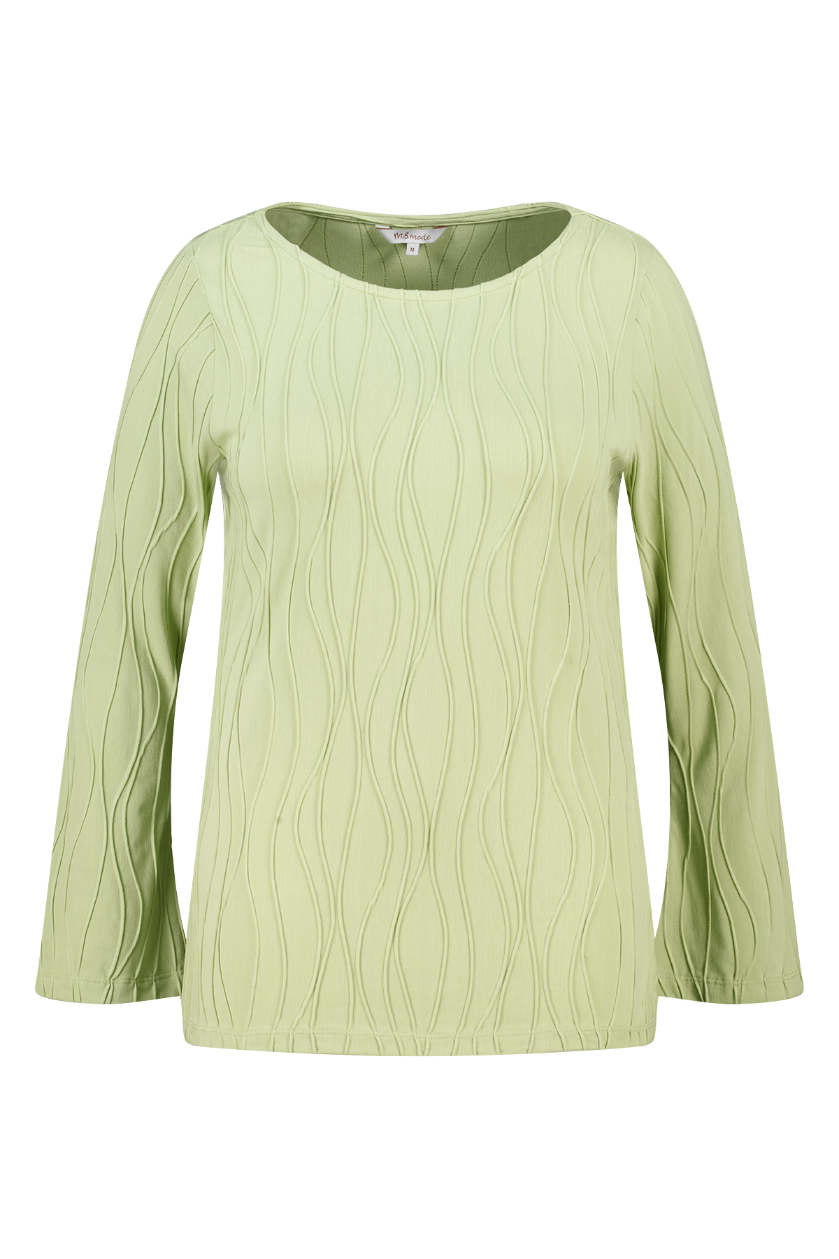 Aansluitende t-shirt met lange mouwen Licht groen