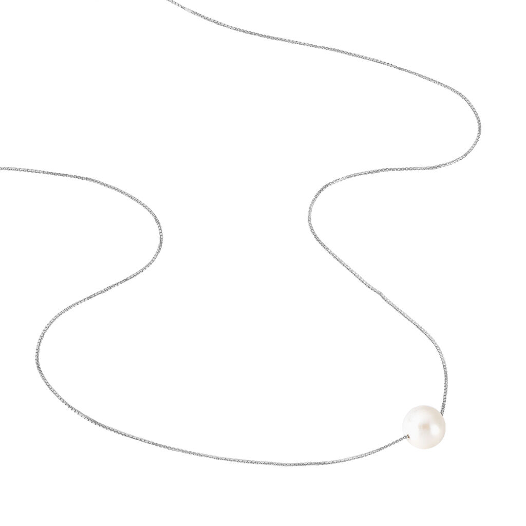 Collier Rada Maille Venitienne Argent Blanc Perle De Culture