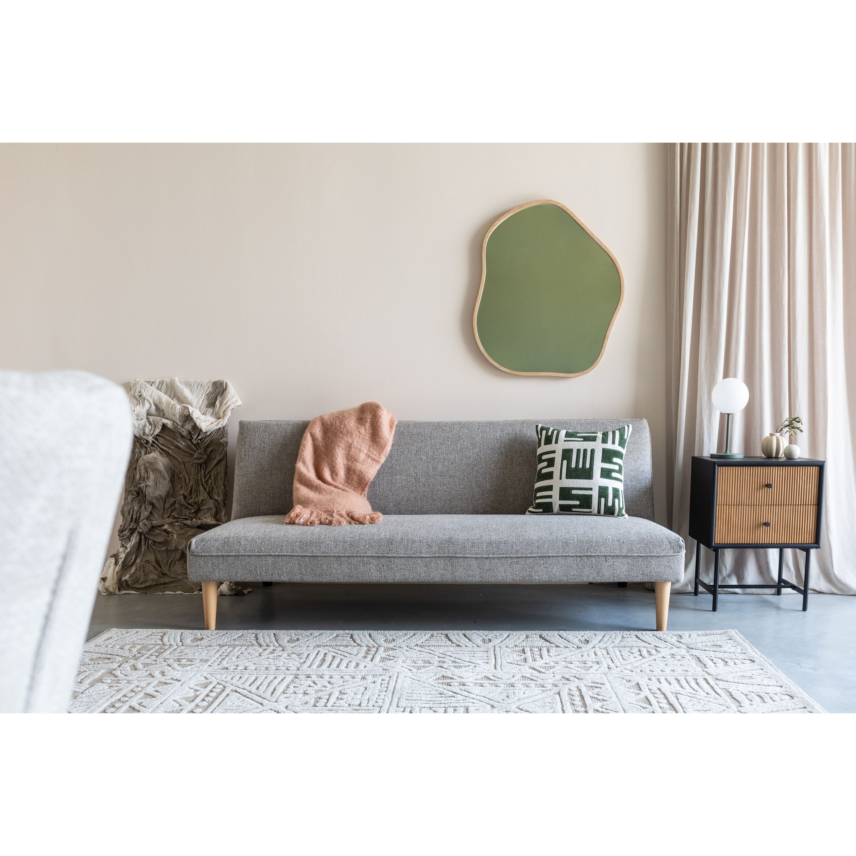 Housecraft Living Luz Slaapbank 2 persoons| Logeerbed| Bedbank Grijs