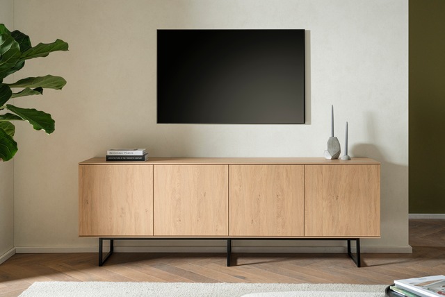 Home affaire Lowboard »Lund, moderner TV-Unterschrank, Kommode mit Kufengestell« ausreichend Stauraum, vielseitig einsetzbar, 200 cm breit