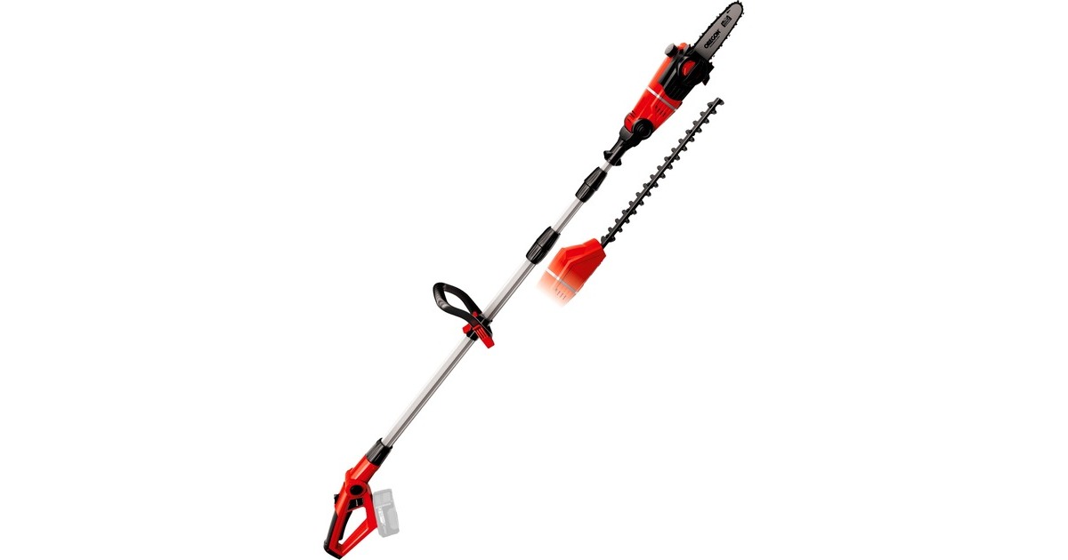 EINHELLAccu tuin-multitool GE-HC 18 Li T Solo stoksnoeizaag  (Rood, Accu en oplader niet inbegrepen)