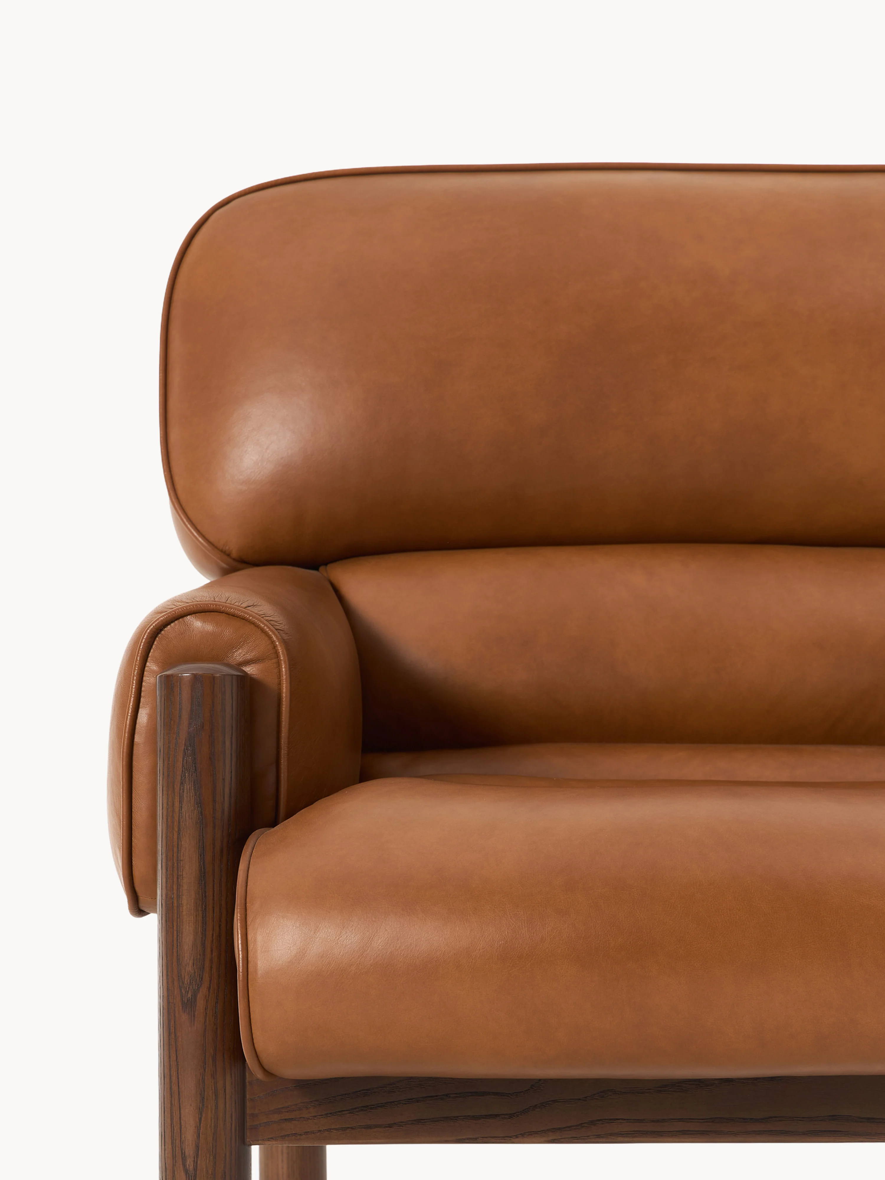 Leren loungefauteuil Calum