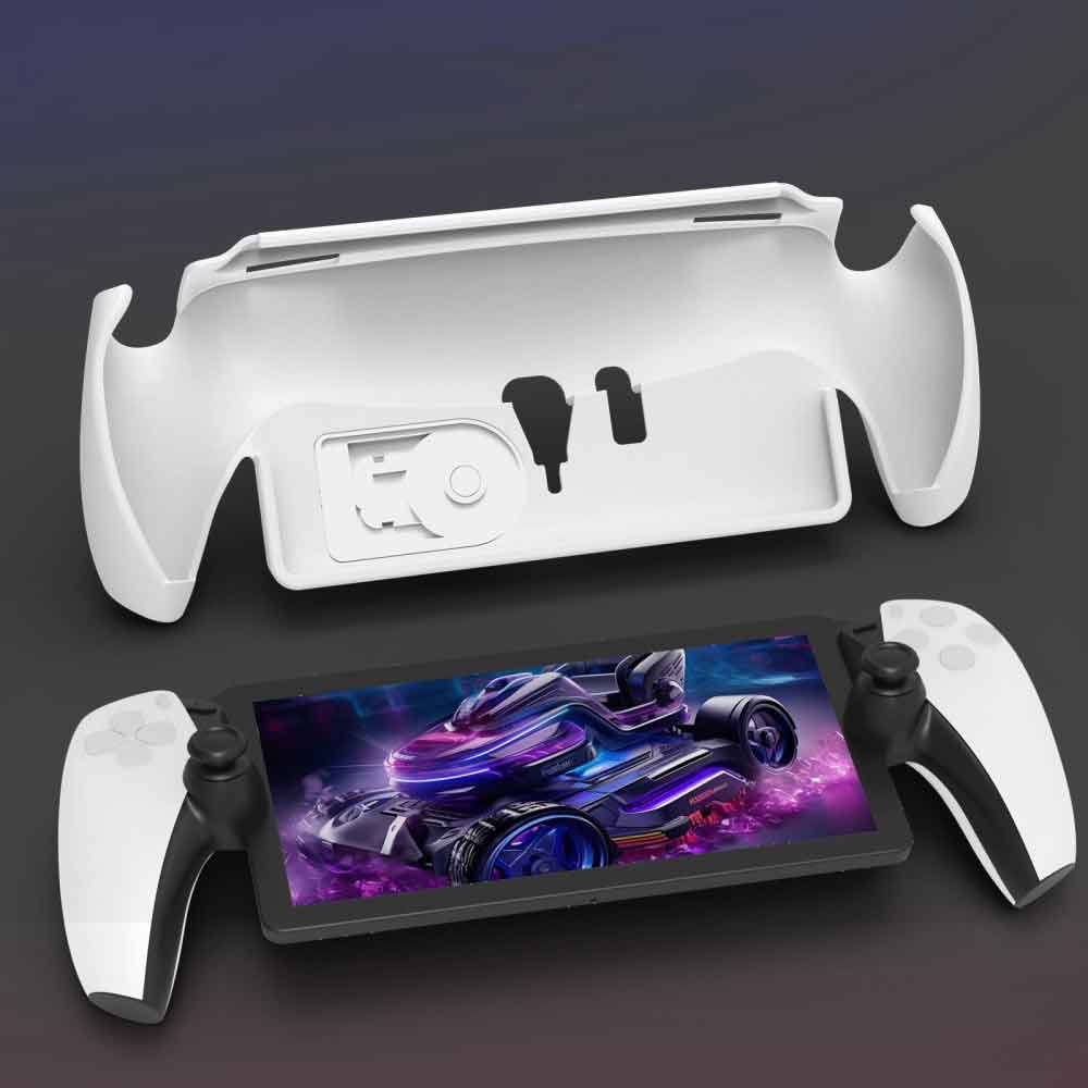 Sony PlayStation Portal Remote Player Controller Silikon Case Schutzhülle mit Kickstand Halterung (Hart) - Schwarz