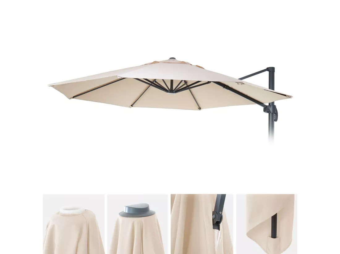 Toile de rechange MCW-A96, 8 baleines I rond, crème-beige