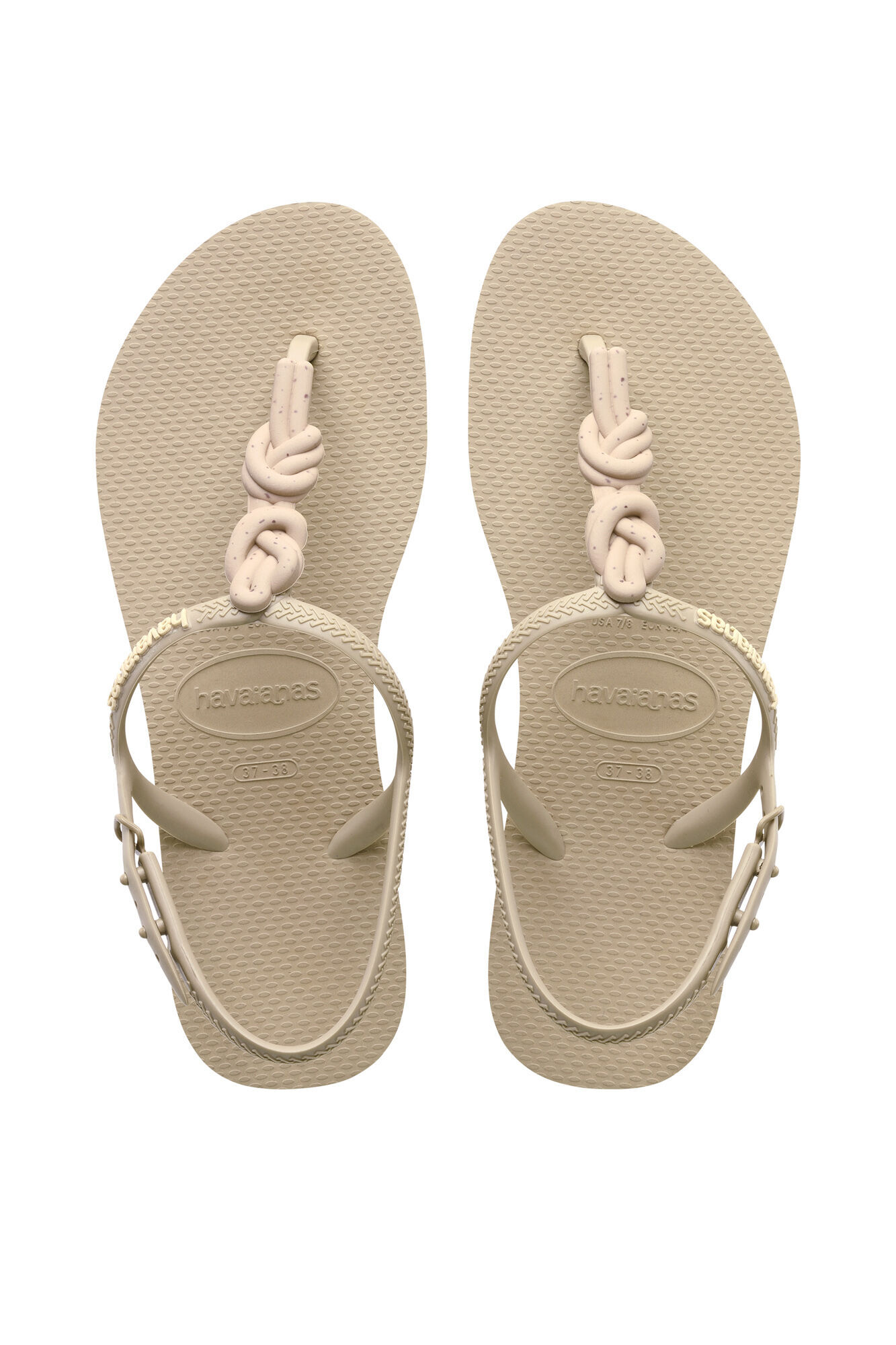 Chinelo Hav Twist Plus - bege