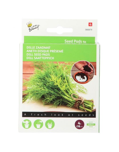 Buzzy Seedpads Dille 4x 8cm - Kruidenzaden -
