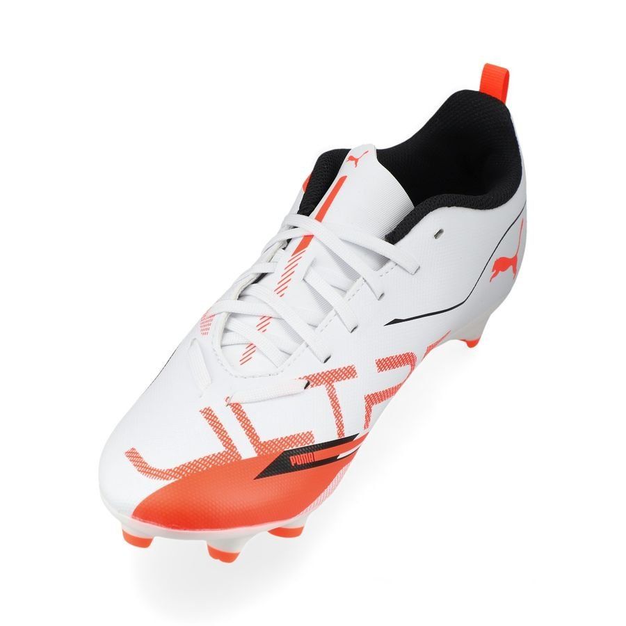 PUMA Ultra 5 Play FG/AG Unlimited - Blanc/Noir/Glowing Red Enfant