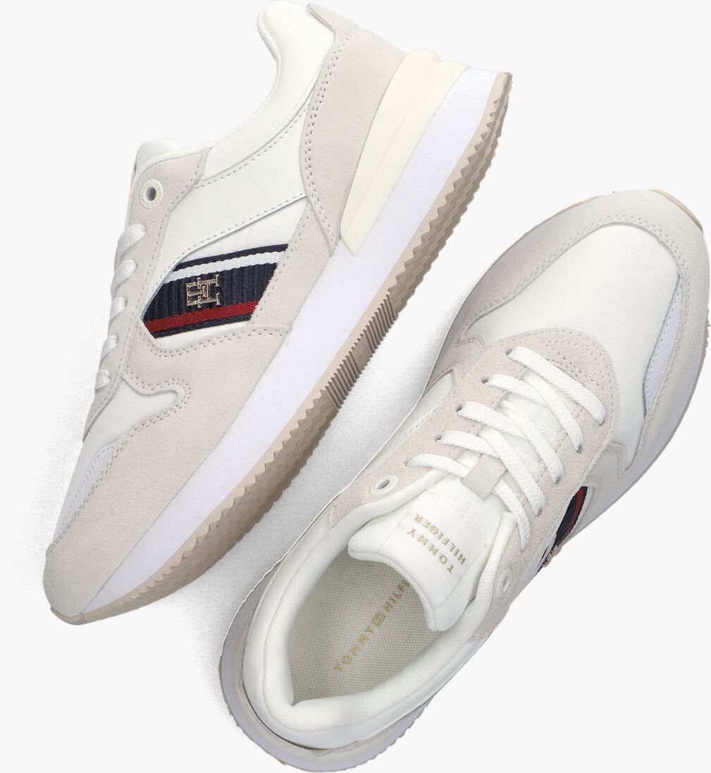 TOMMY HILFIGER witte tommy hilfiger lage sneakers corp webbing runner sneaker