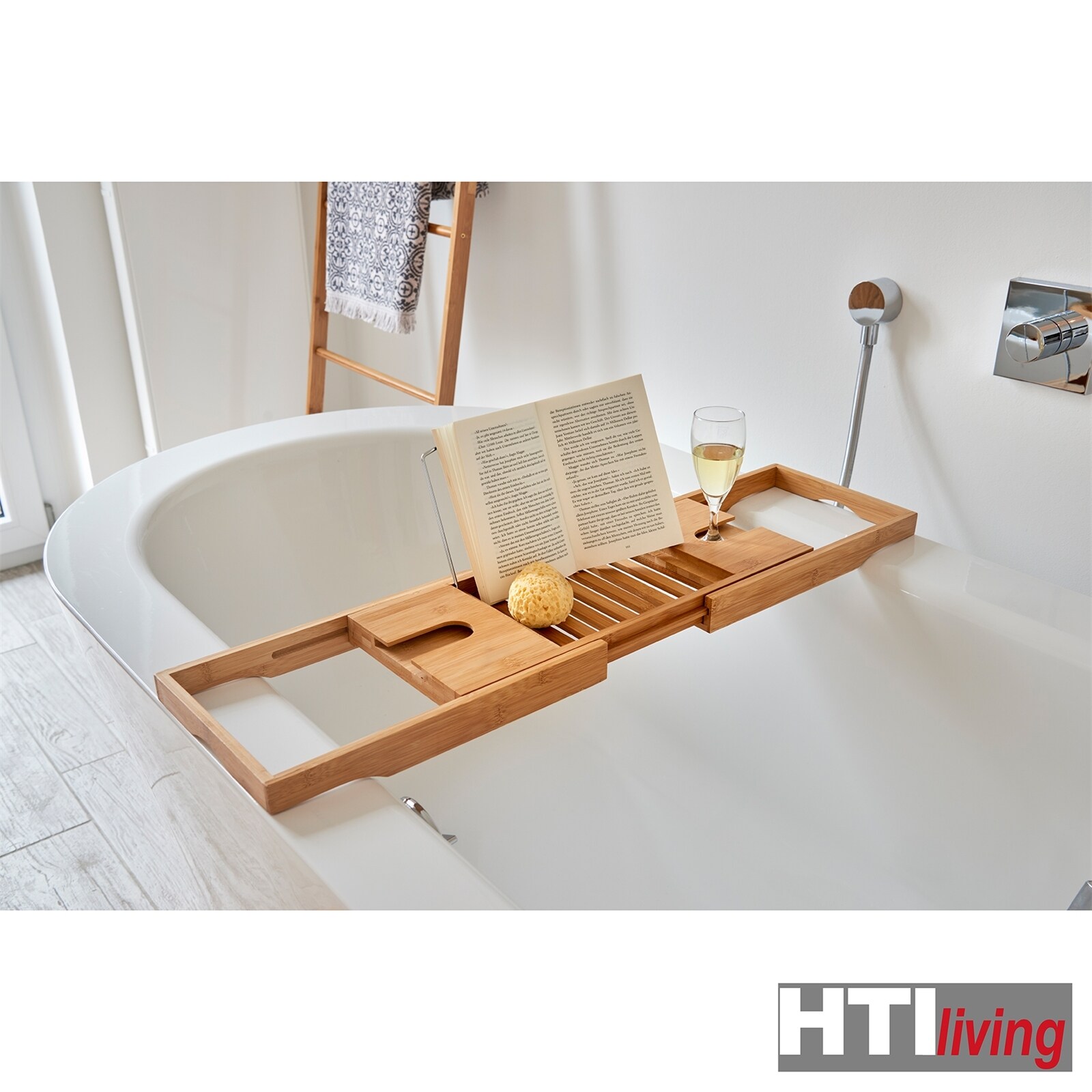 HTI-Living Badewannenablage Bambus/Metall