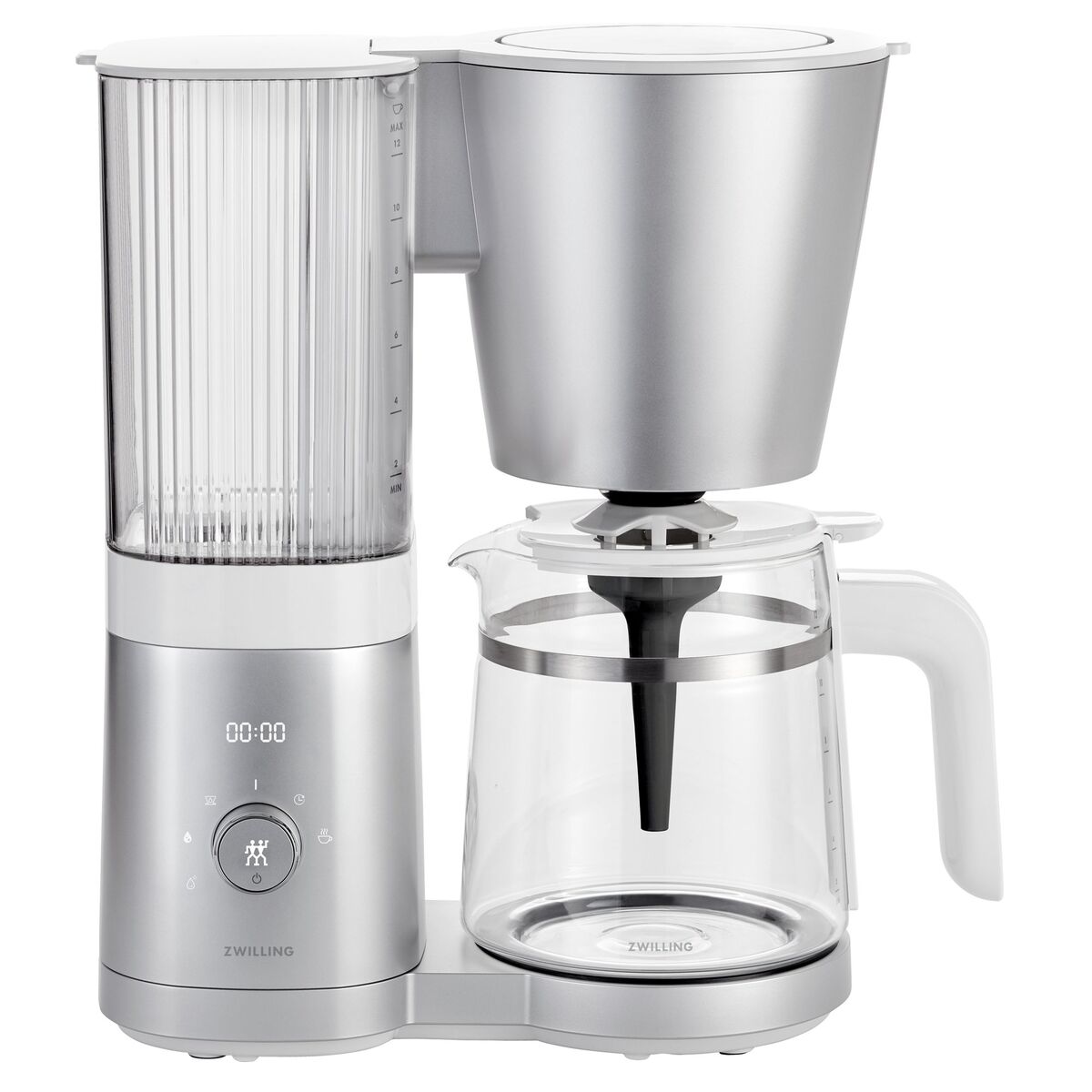 Enfinigy kaffemaskin, 1,5 liter, sølv og hvit