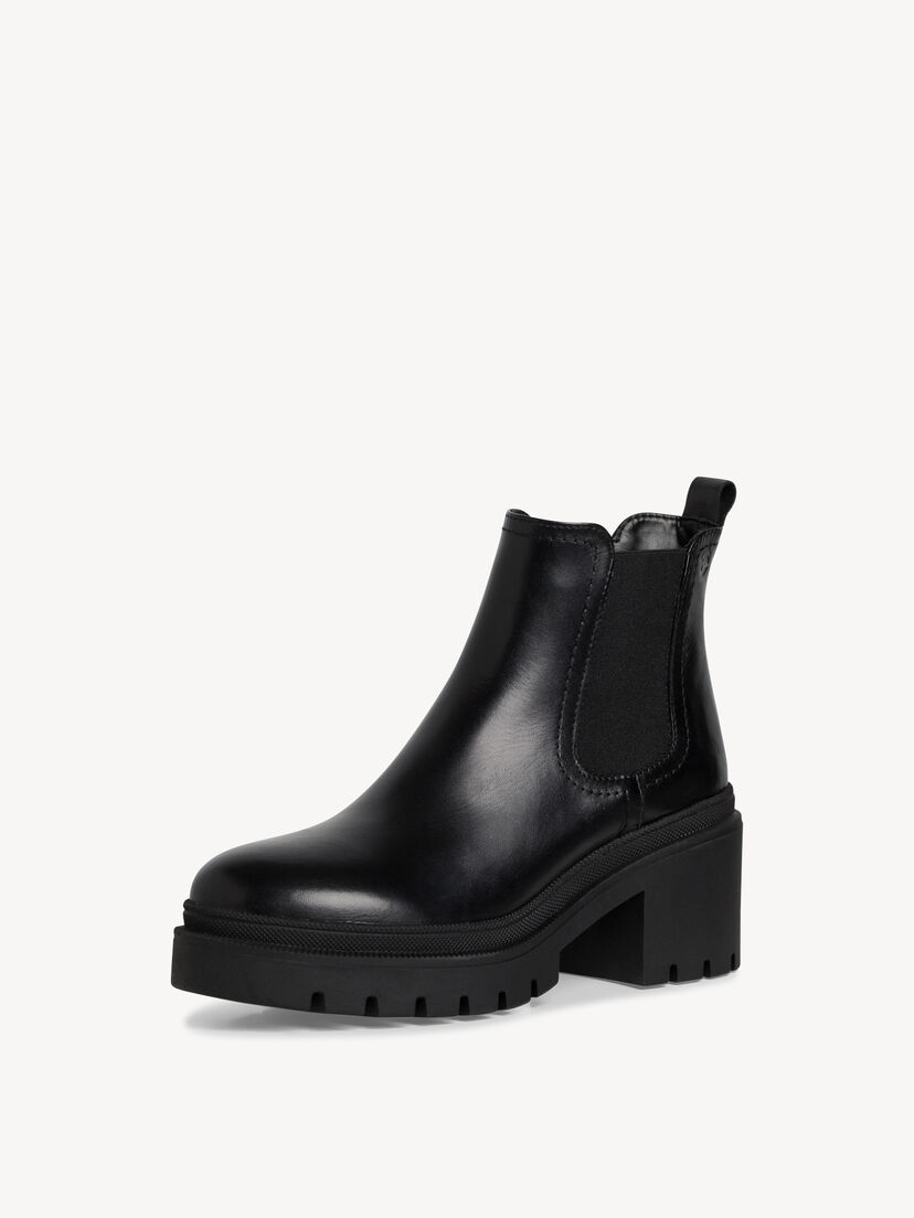 Leren Chelseaboot - zwart