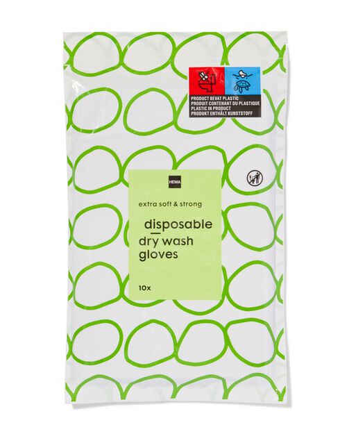 10 gants de toilette secs