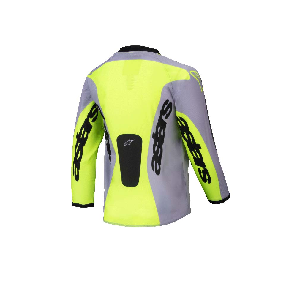 Alpinestars - Maillot enfant Kids Racer Veil Gris / Jaune fluo / Noir