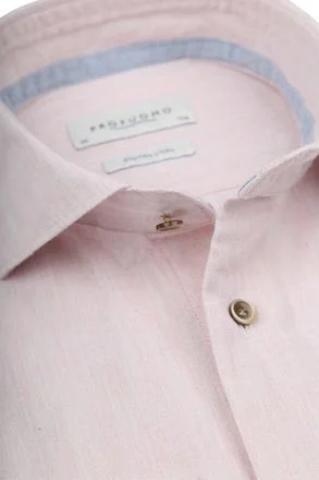 Profuomo Overhemd Linnen Roze PPVH10017E-T kopen