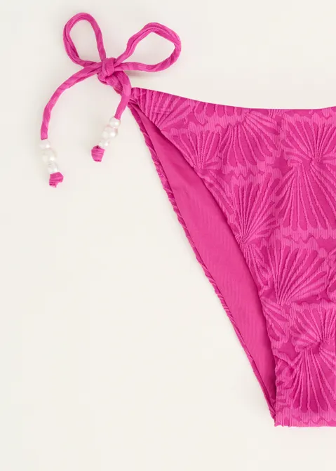 Bikini broekje jacquard paars (FUCHSIA)