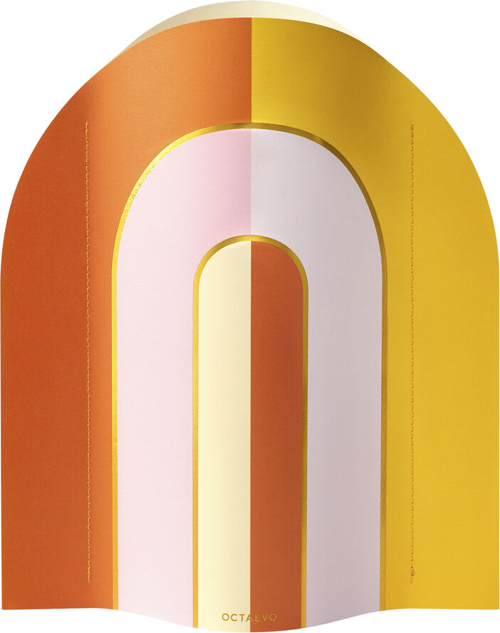 OCTAEVO PAPER VASE RIVIERA ARCH Orange