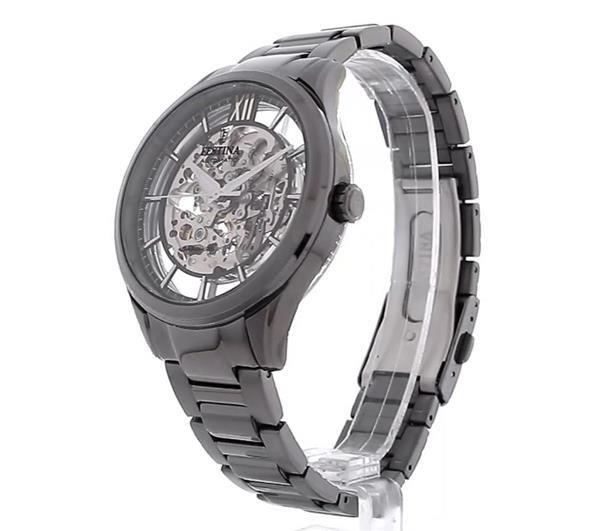 Festina Mens Festina Black Automatic Skeleton Watch