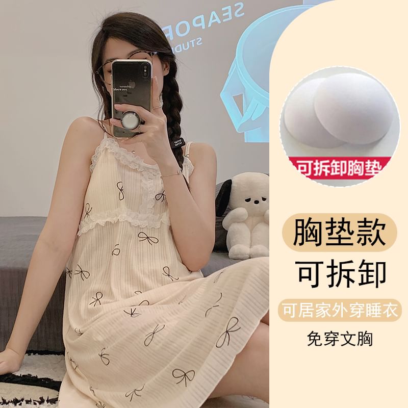 Fabricino - Mouwloze pyjamajurk met patroon