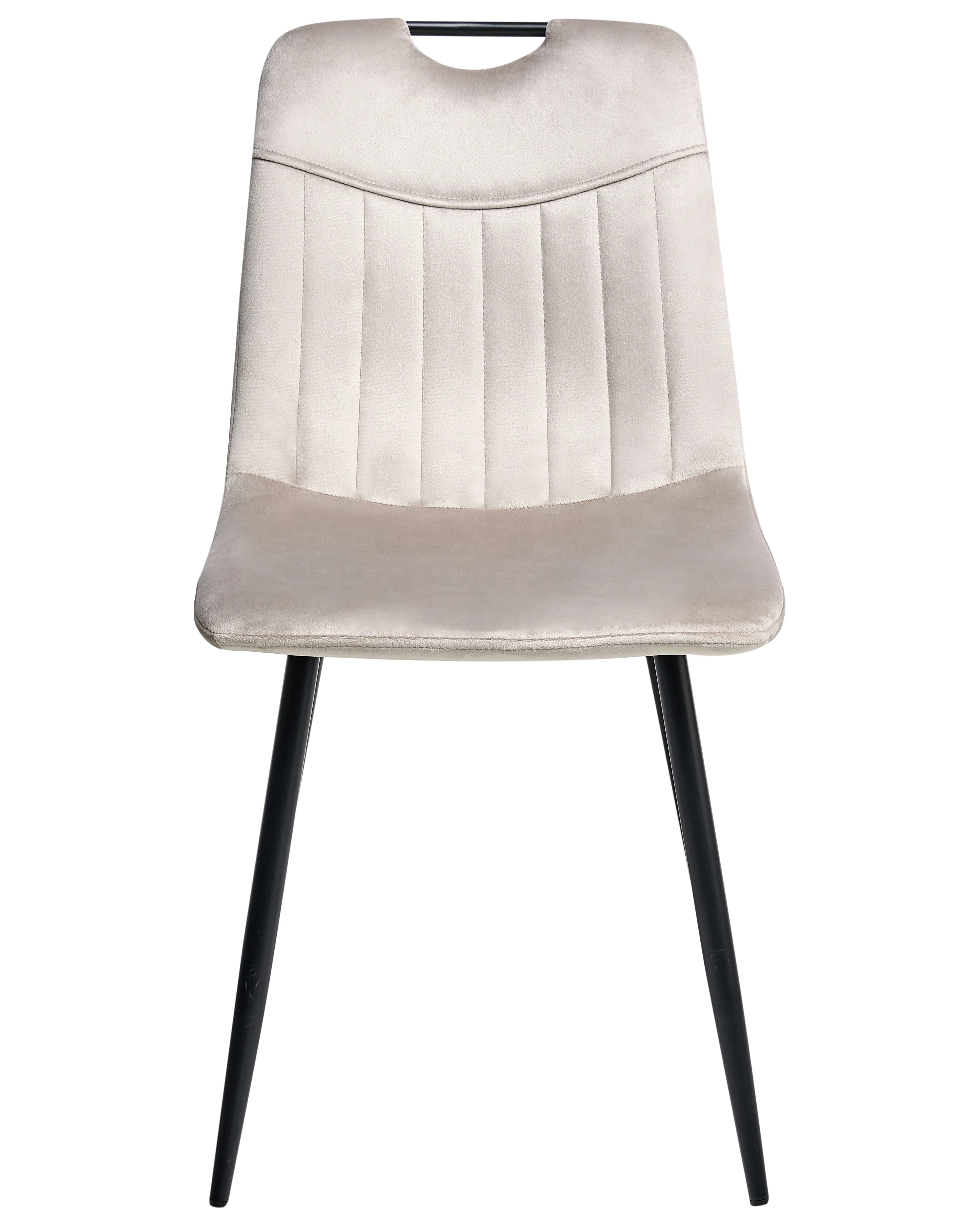 Set van 4 eetkamerstoelen ARGYLE Fluweel Taupe