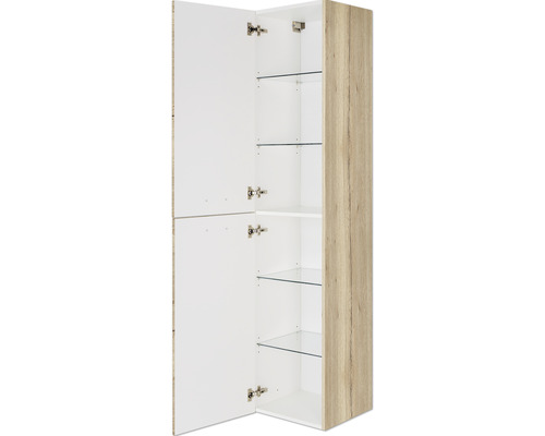 Marlin 3040 hoge kast, frontkleur natuurlijk eikenhoutdecor, BxHxD 40 x 178,8 x 34,8 cm, deurscharnier links, CPMM HTT4L