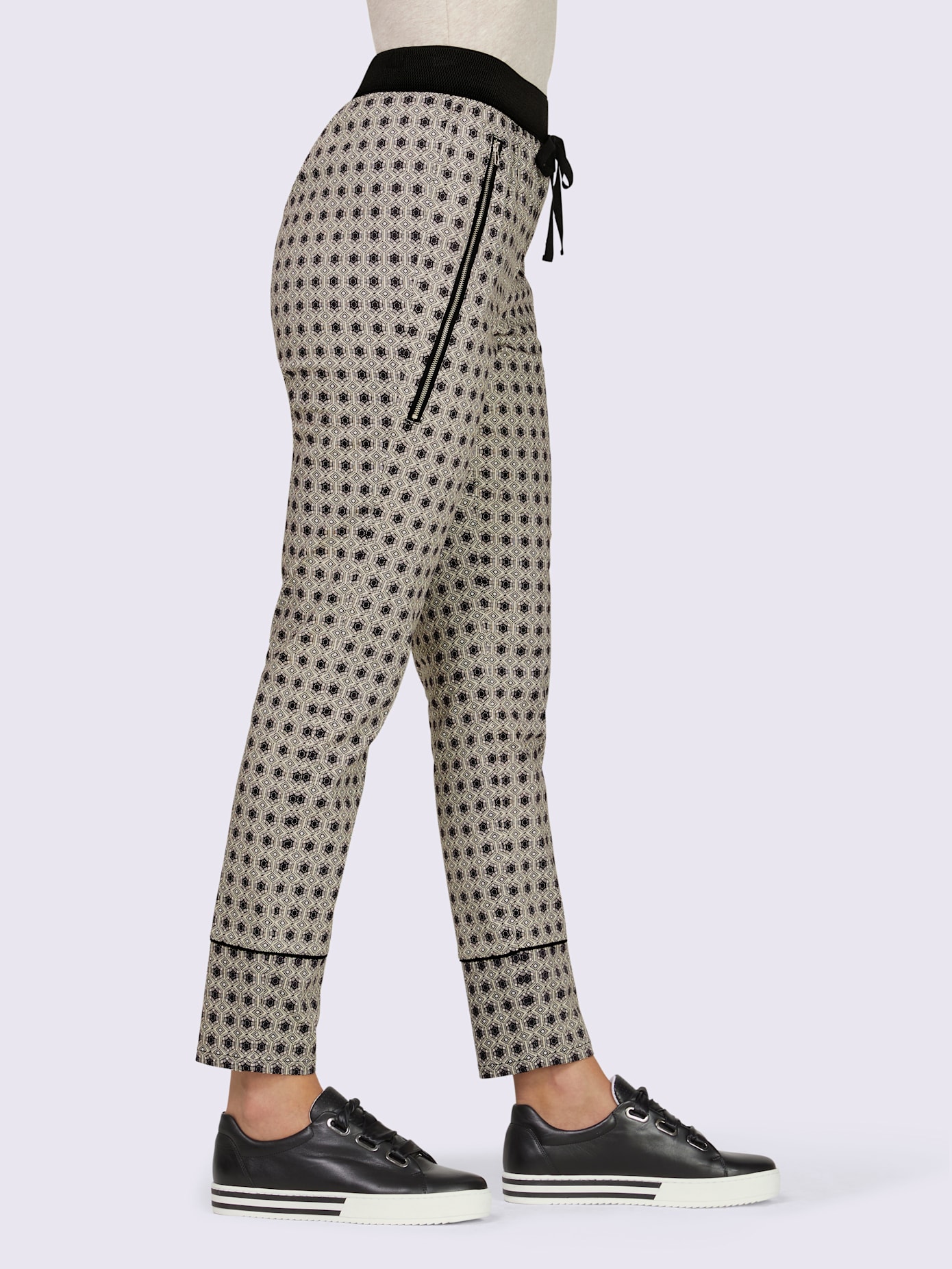 Pantalon imprimé ceinture élastique confortable