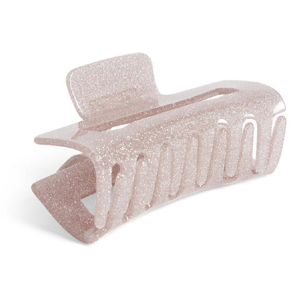 Pince crocodile rose pailleté