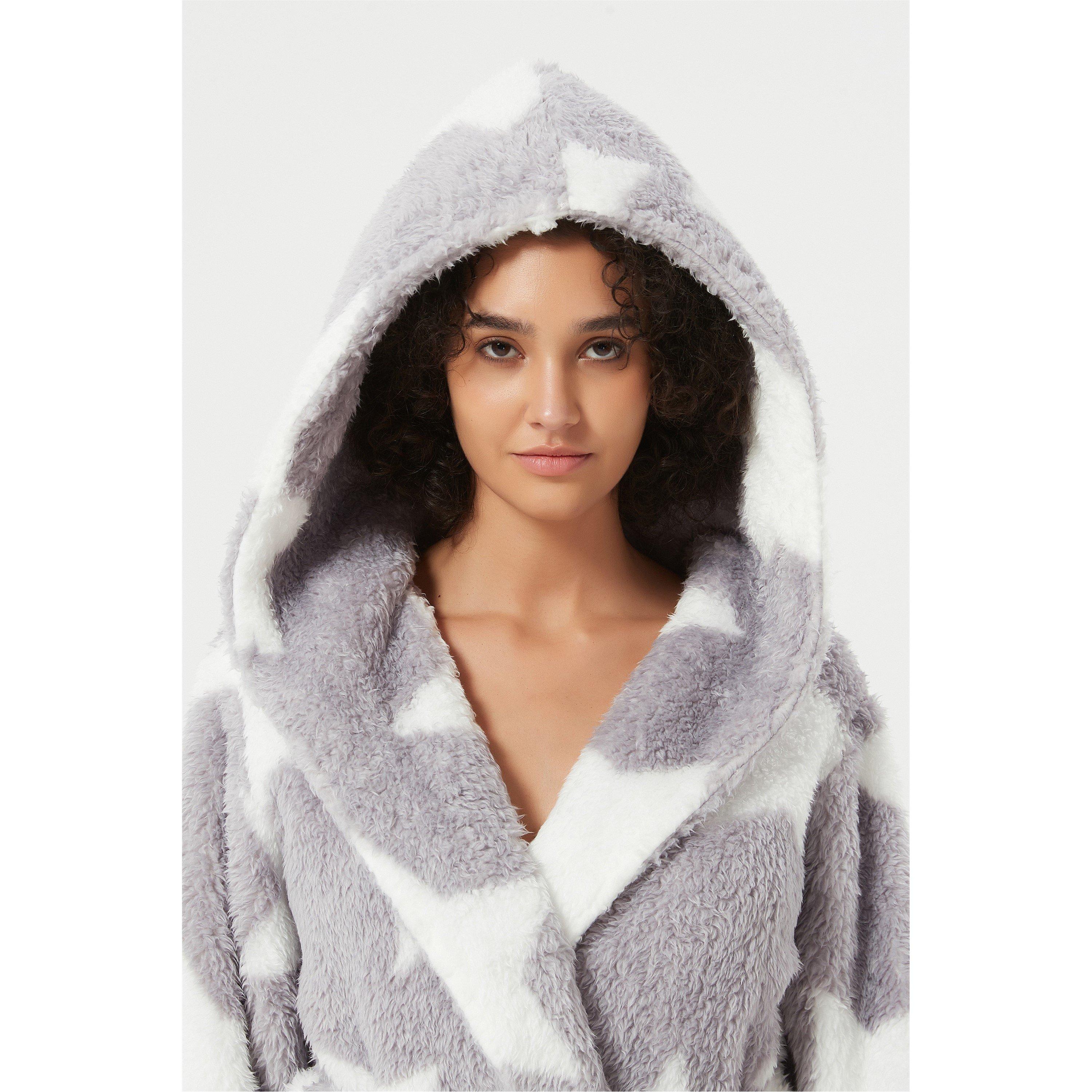 Linea Ladies Sherpa Star Dressing Gown