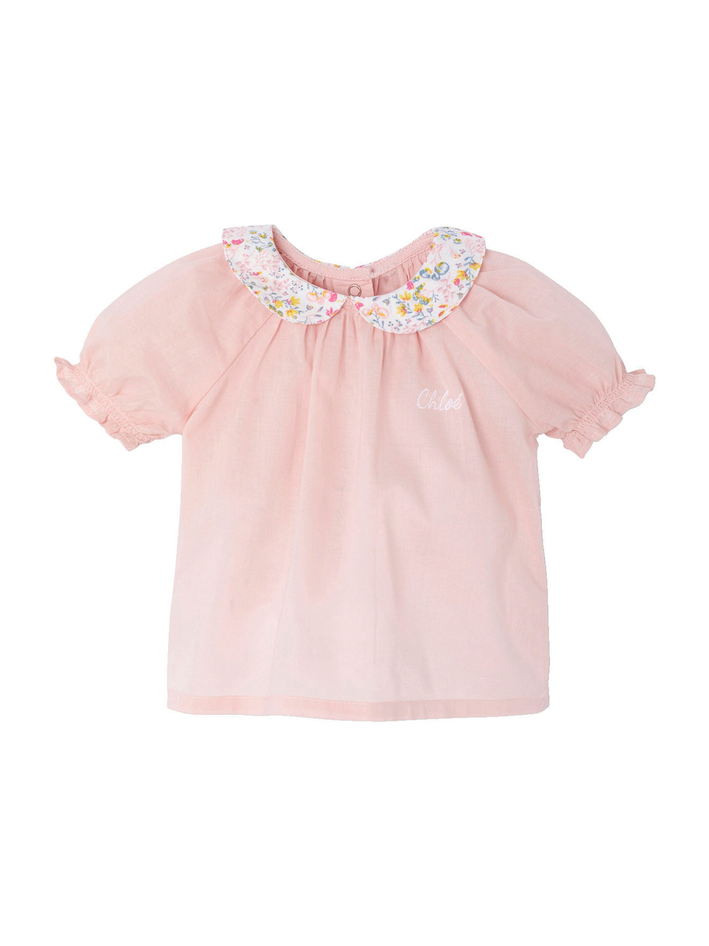 Vertbaudet Baby-Set: T-Shirt & Shorts mit Blumenprint rosa