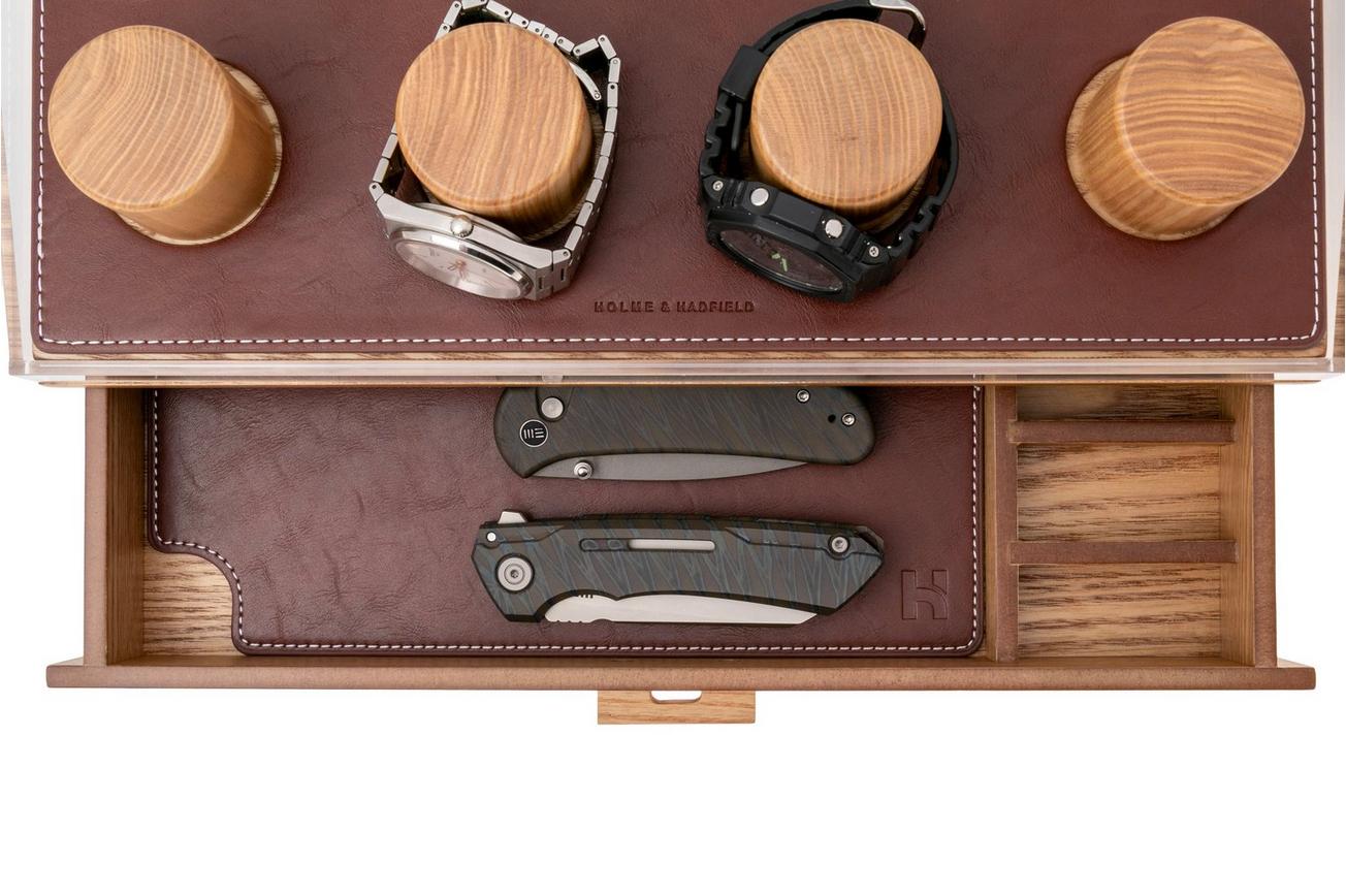 Holme & Hadfield Watch Deck Pro JB-YYKZ-0MO1 Oak, horloge display voor 4 stuks