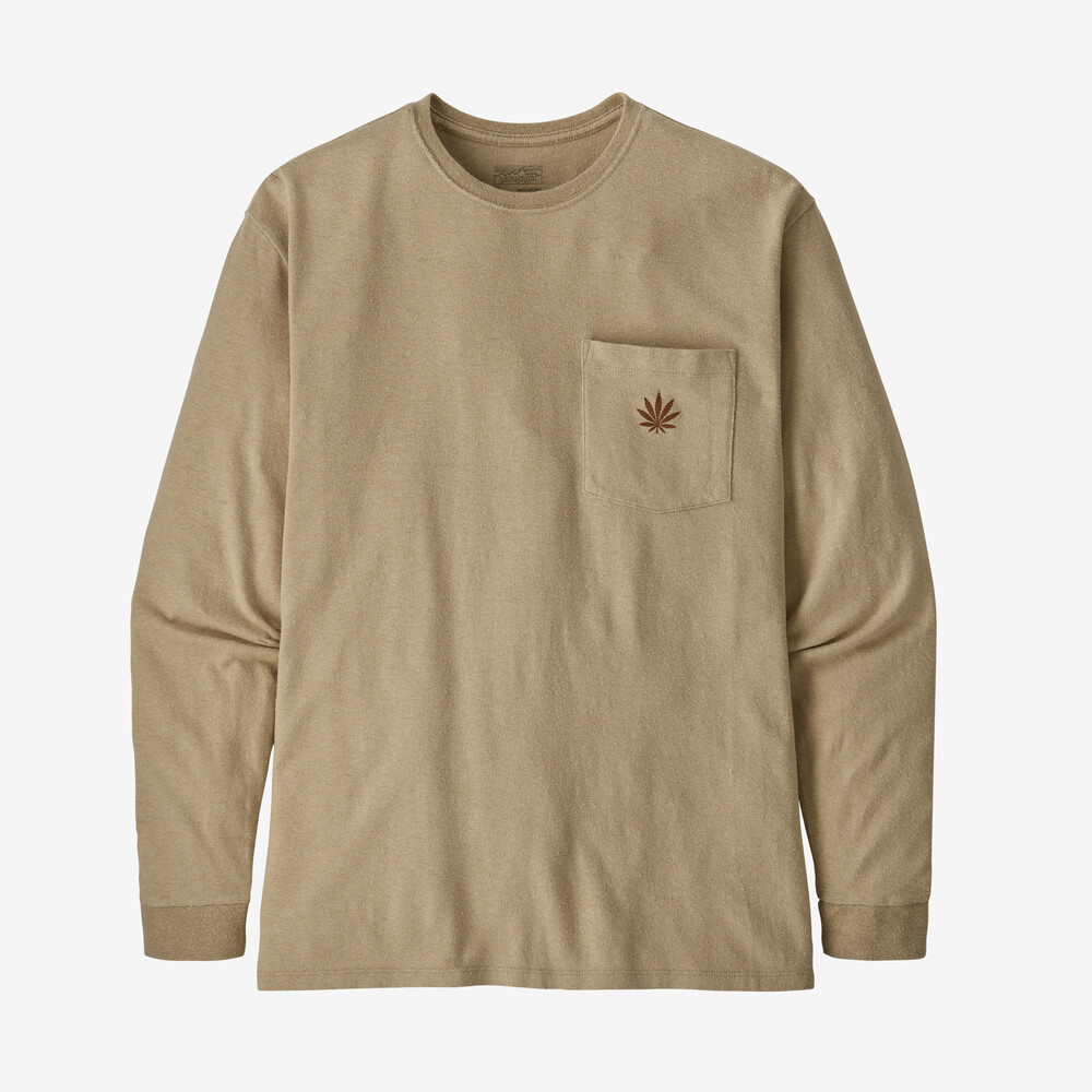 Herren-Arbeits-T-Shirt mit langen Ärmeln und Tasche