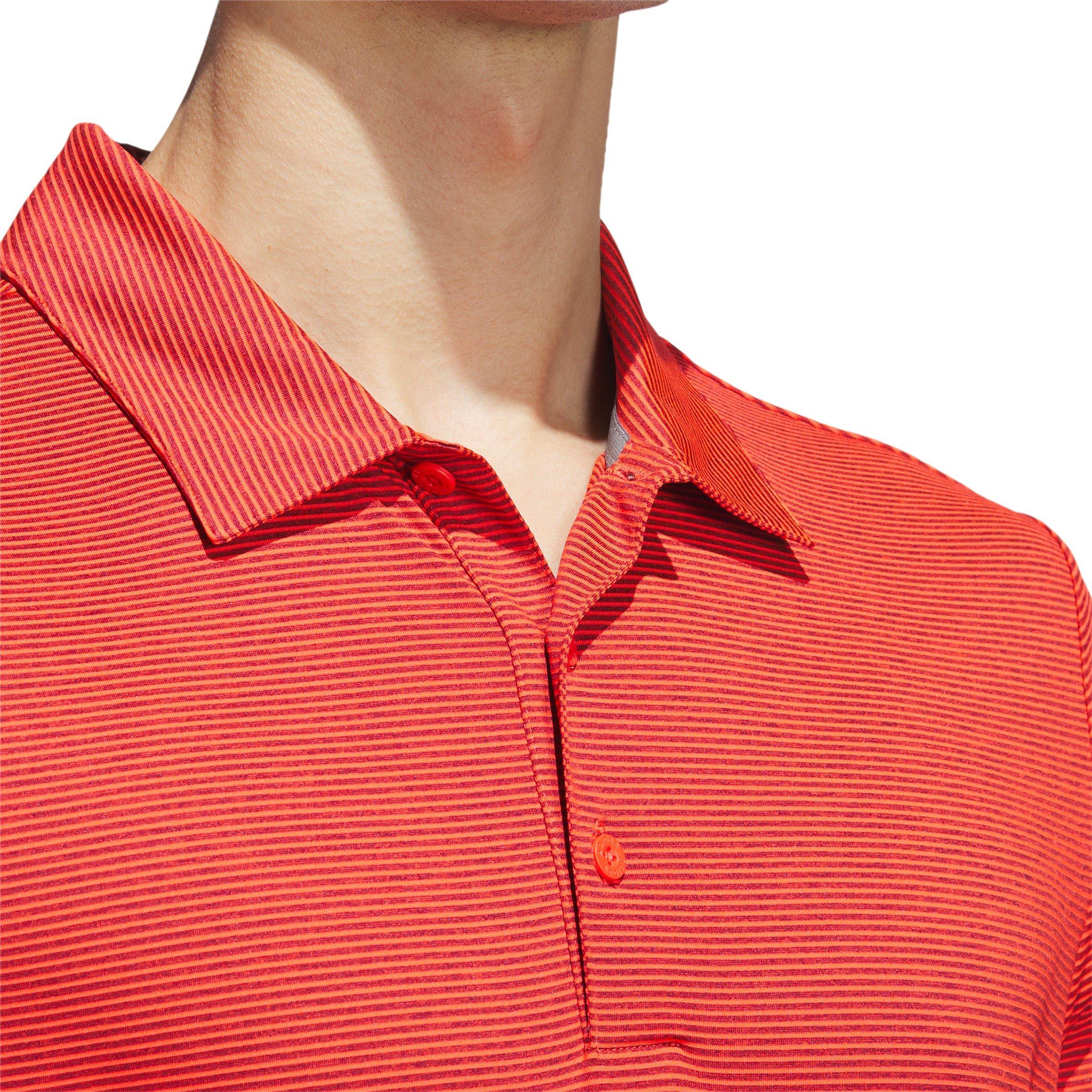 adidas Ottoman Stripe Golf Polo Shirt Mens