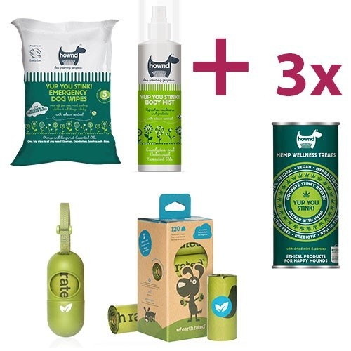 Sim, você está fedendo! Kit vegano para hálito fresco em cães.