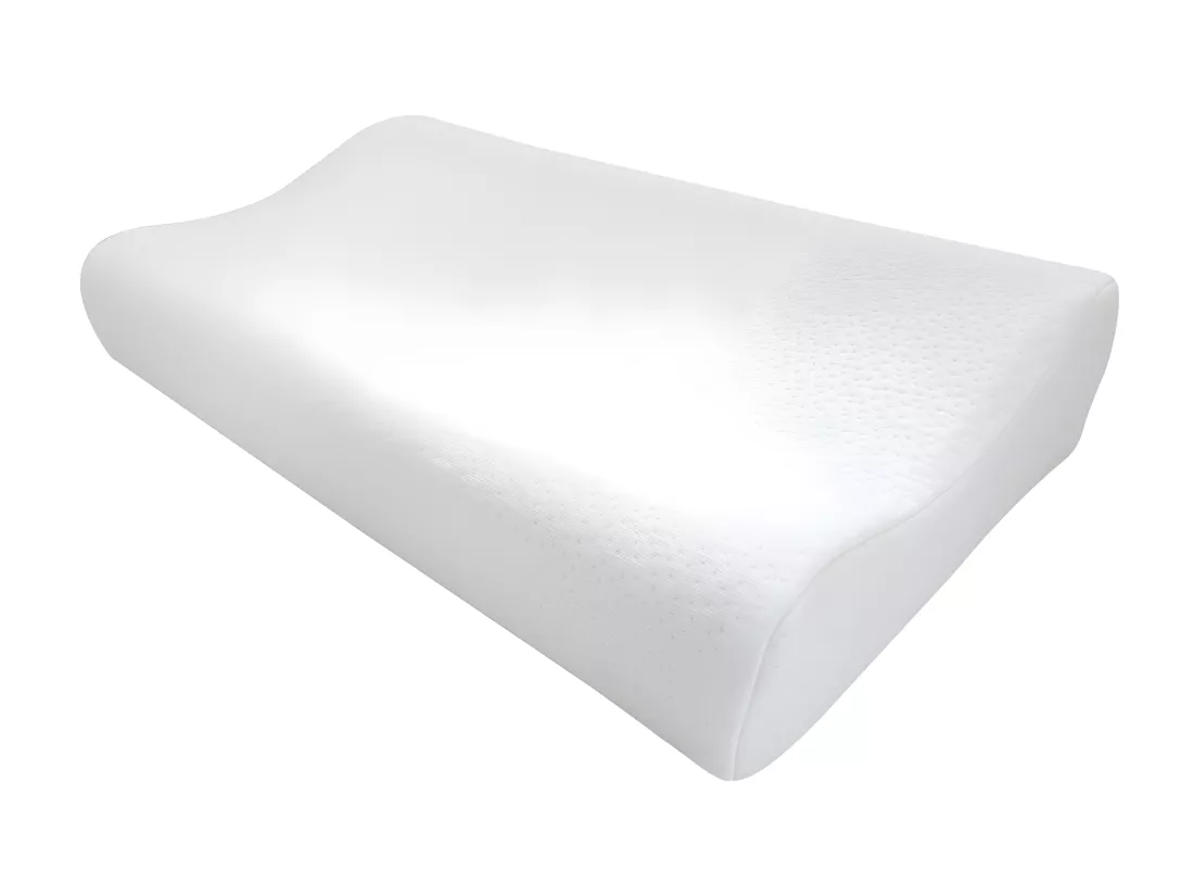 Oreiller ergonomique mémoire de forme 30 x 50 cm de YSMÉE - Blanc- SLEEPY
