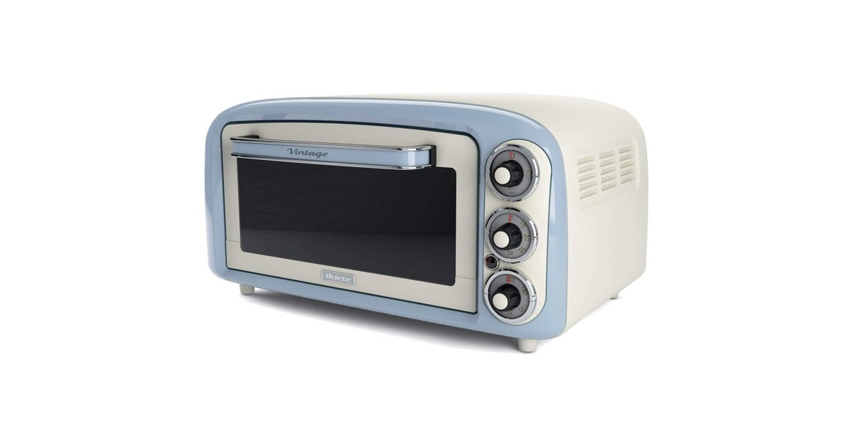 ArieteVintage oven 0979/05 mini bakoven  (Wit/lichtblauw, 18 Liter)