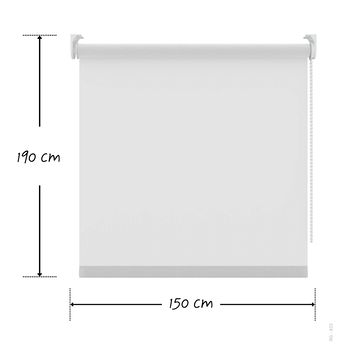 KARWEI rolgordijn lichtdoorlatend wit (kleurnr. 833) 150x190 cm (bxh)