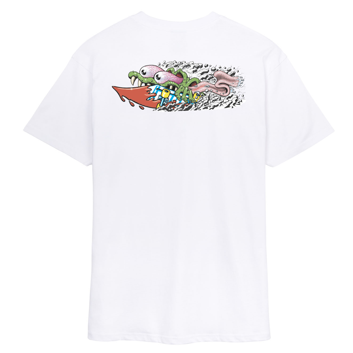 Santa Cruz Meek Concrete Slasher T-Shirt White