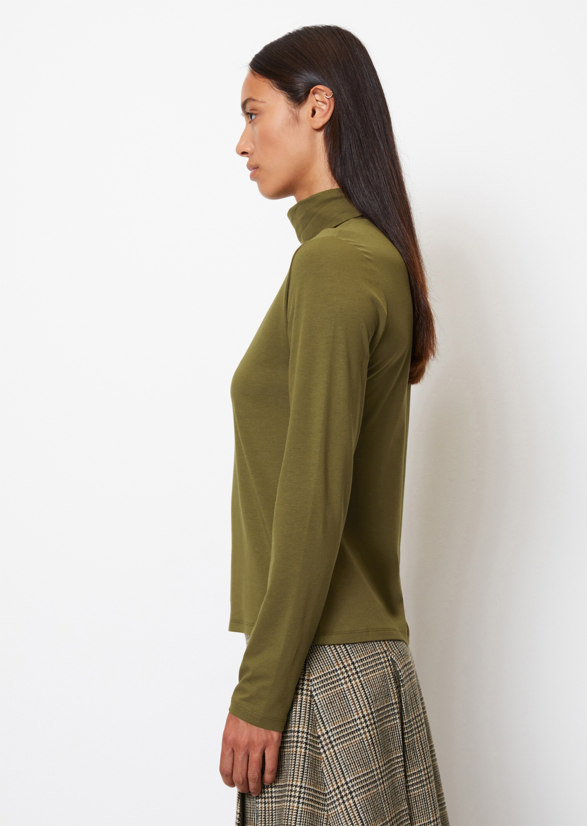 Rollkragen-Longsleeve regularmit TENCEL™ Modal